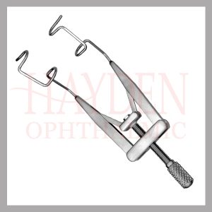 E1-1012-Lieberman-Eye-Speculum-Kratz-style-open-wire-blades-adjustable-mechanism-15mm-blades