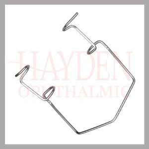 E1-1070-Kratz-Barraquer-Speculum-Square-Blades-.035-Stainless-wire-14mm-OPEN-square-blades-with-flared-tips-18mm-blade-spread-41mm-overall-length