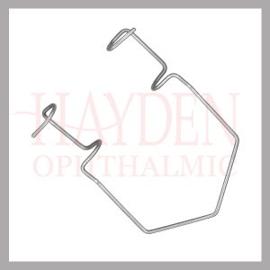 E1-1072-Lehner-Eye-Speculum-Temporal-Approach-.035-Stainless-wire-14mm-OPEN-square-blades-18mm-blade-spread-41mm-overall-length