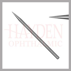 Ruedemann Lachrimal Dilator Short 12mm Long Taper with Needle Type tip, round smooth handle, 70mm overall length, stainless steel